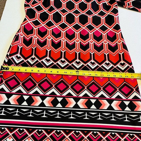 Nine West Sz 12  Work Summer Wedding packable Causal 3/4 Sleeve Dress - Picture 5 of 8